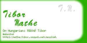 tibor mathe business card