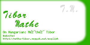 tibor mathe business card